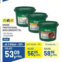Metro KNORR PROFESSIONAL ROUX BINDEMITTEL Angebot
