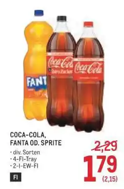 Metro Coca-Cola Fanta od. Sprite Angebot