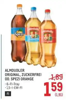 Metro ALMDUDLER ORIGINAL, ZUCKERFREI OD. SPEZI ORANGE Angebot