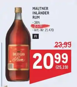 Metro Mautner Inländer Rum Angebot