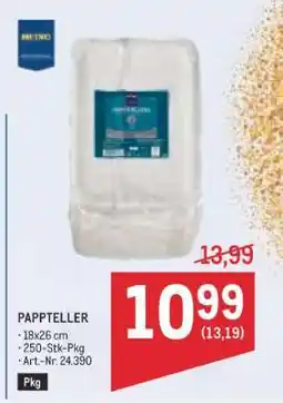 Metro PAPPTELLER Angebot