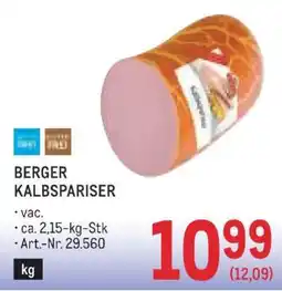 Metro Berger Kalbspariser Angebot