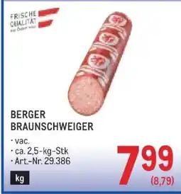 Metro BERGER BRAUNSCHWEIGER Angebot