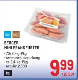 Metro BERGER MINI FRANKFURTER Angebot
