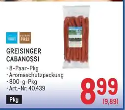Metro GREISINGER CABANOSSI Angebot
