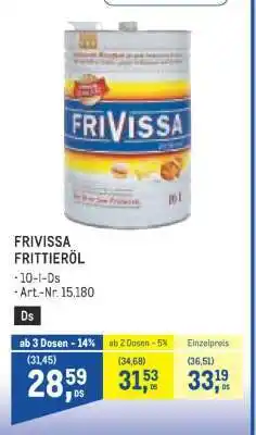 Metro Frivissa Frittieröl Angebot