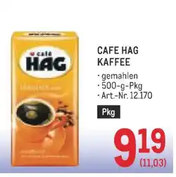 Metro CAFE HAG KAFFEE Angebot