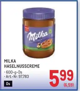 Metro Milka Haselnusscreme Angebot
