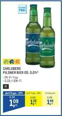 Metro CARLSBERG PILSNER BIER OD. 0,0% Angebot