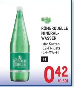 Metro Roemerquelle Mineralwasser Angebot