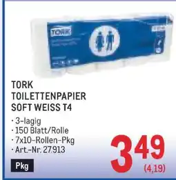 Metro TORK TOILETTENPAPIER SOFT WEISS T4 Angebot