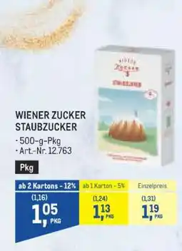 Metro WIENER ZUCKER STAUBZUCKER Angebot