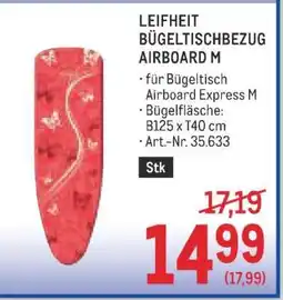 Metro LEIFHEIT BÜGELTISCHBEZUG AIRBOARD M Angebot