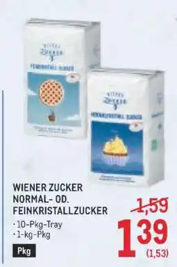 Metro Wiener Zucker Normal- od. Feinkristallzucker Angebot