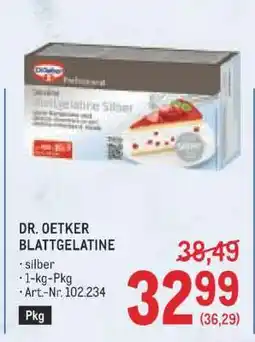 Metro Dr. Oetker Blattgelatine Angebot