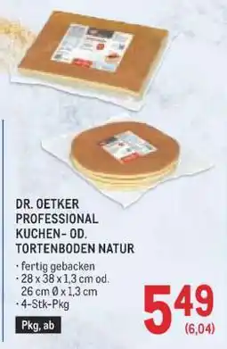 Metro DR. OETKER PROFESSIONAL KUCHEN- OD. TORTENBODEN NATUR Angebot
