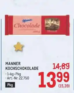 Metro MANNER KOCHSCHOKOLADE Angebot