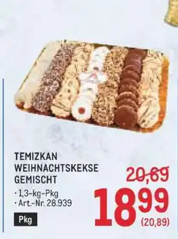 Metro TEMIZKAN WEIHNACHTSKEKSE GEMISCHT Angebot