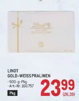 Metro LINDT GOLD WEISS PRALINEN Angebot
