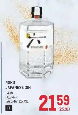 Metro Roku Japanese Gin Angebot
