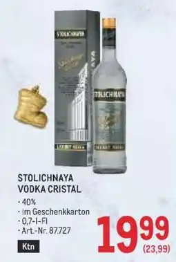 Metro STOLICHNAYA VODKA CRISTAL Angebot