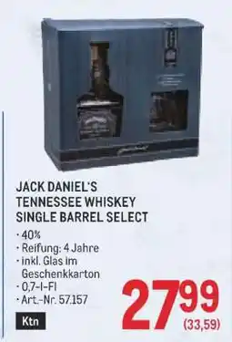 Metro Jack Daniel‘s Tennessee Whiskey Single Barrel Select Angebot