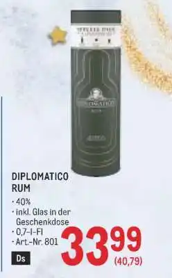 Metro DIPLOMATICO RUM Angebot