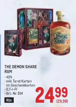 Metro THE DEMON SHARE RUM Angebot