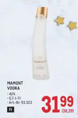 Metro Mamont Vodka Angebot