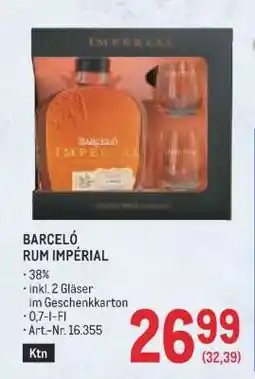 Metro Barceló Rum Impérial Angebot