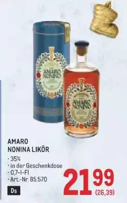 Metro AMARO NONINA LIKÖR Angebot
