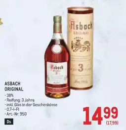 Metro ASBACH ORIGINAL Angebot