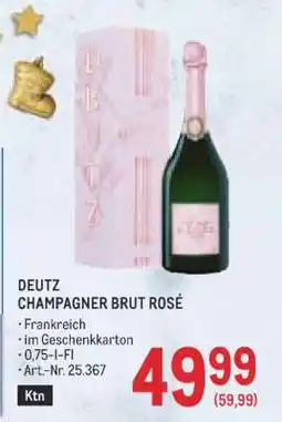 Metro DEUTZ CHAMPAGNER BRUT ROSÉ Angebot