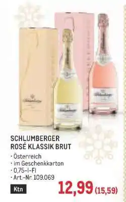 Metro SCHLUMBERGER ROSÉ KLASSIK BRUT Angebot