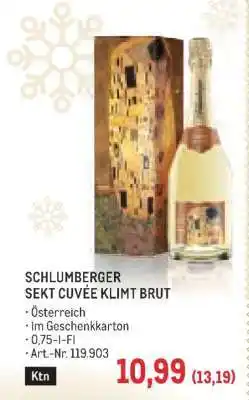 Metro SCHLUMBERGER SEKT CUVÉE KLIMT BRUT Angebot