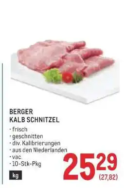 Metro BERGER KALB SCHNITZEL Angebot