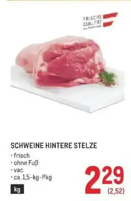 Metro Schweine Hintere Stelze Angebot
