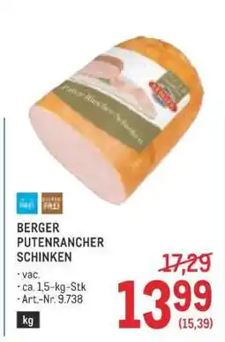 Metro BERGER PUTENRANCHER SCHINKEN Angebot