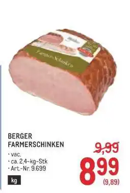 Metro Berger Farmerschinken Angebot