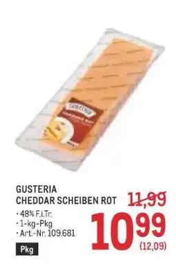 Metro GUSTERIA CHEDDAR SCHEIBEN ROT Angebot