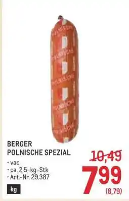 Metro Berger Polnische Spezial Angebot