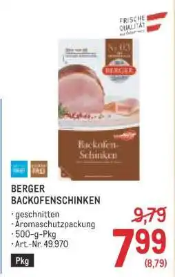 Metro Berger Backofenschinken Angebot