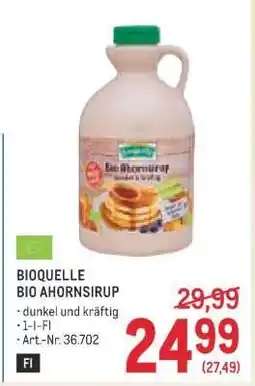 Metro BIOQUELLE BIO AHORNSIRUP Angebot