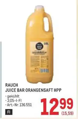 Metro RAUCH JUICE BAR ORANGENSAFT HPP Angebot
