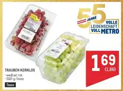 Metro Trauben kernlos Angebot