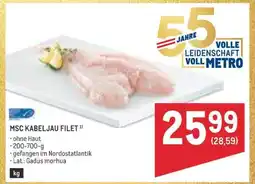 Metro MSC KABELJAU FILET Angebot