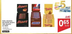 Metro MARS, SNICKERS, MALTESERS, BOUNTY, TWIX, BALISTO OD. M&M'S Angebot
