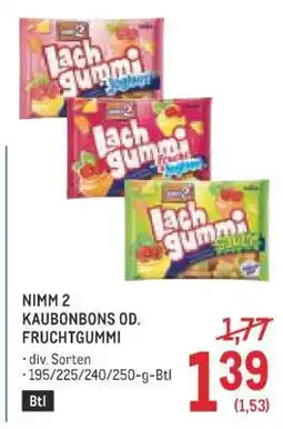 Metro NIMM 2 KAUBONBONS OD. FRUCHTGUMMI Angebot