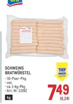 Metro SCHWEINS-BRATWÜRSTEL Angebot