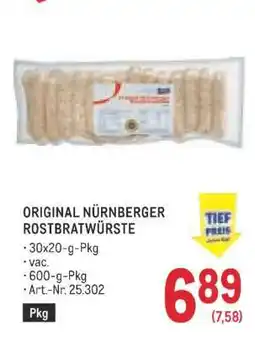Metro Original Nürnberger Rostbratwürste Angebot
